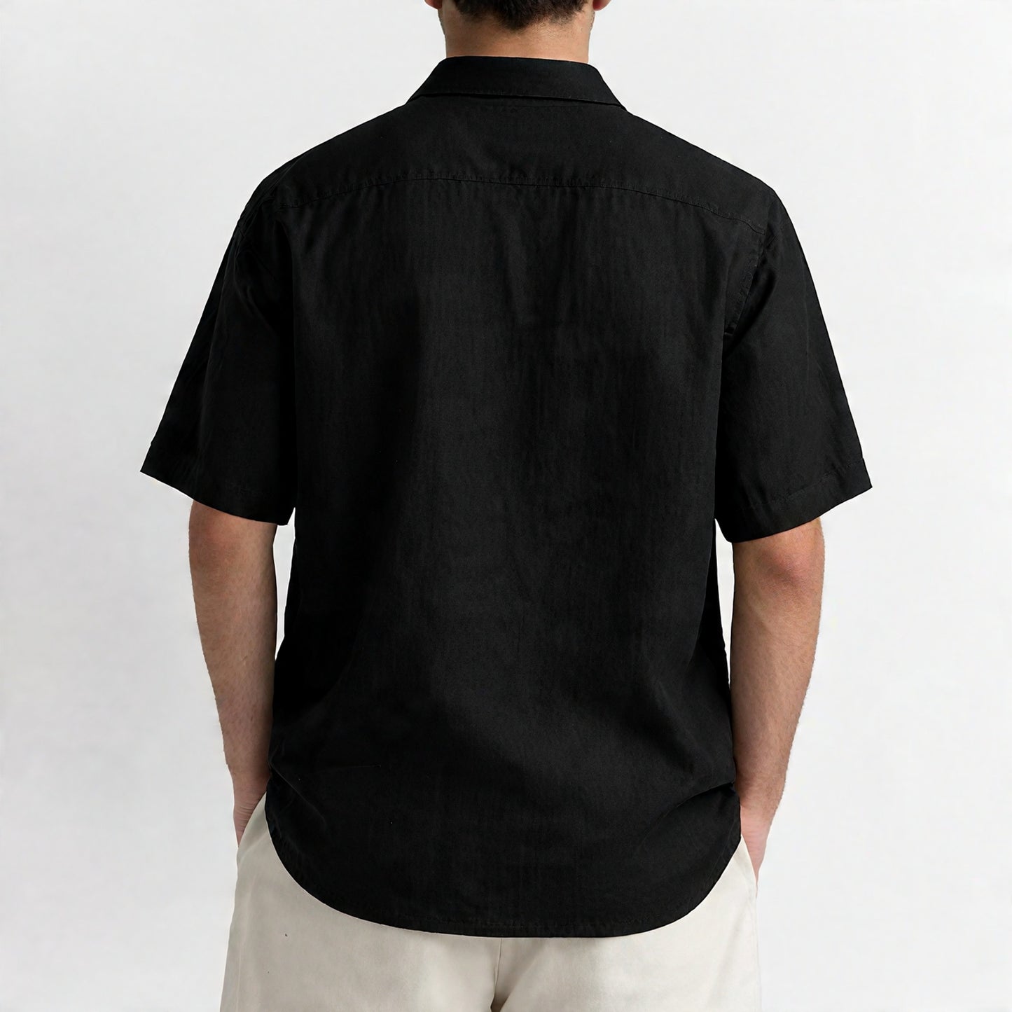 Midnight Palm Relaxed Shirt (Black).